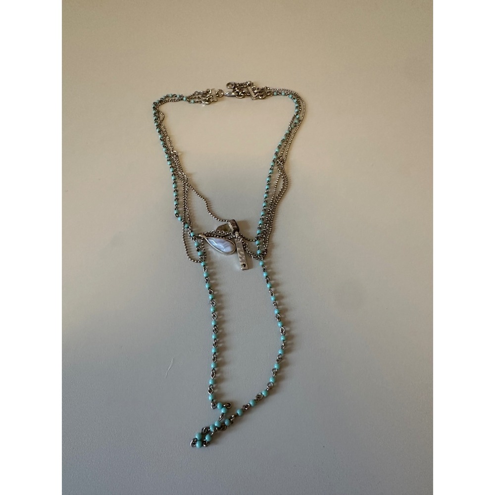 Lucky Brand Turquoise Beaded Multi Strand Necklace